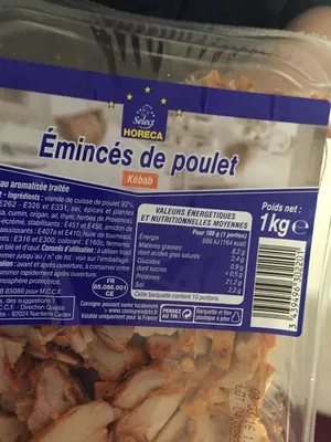 Émincés de poulet kebab Horeca 1 kg, code 3439496302201