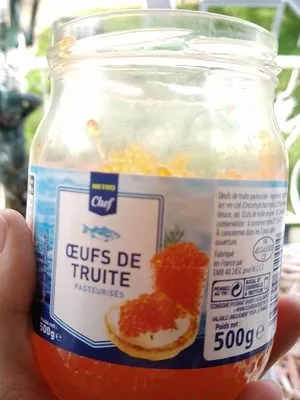 Œufs de truite pasteurisés Metro Chef, Metro 500 g, code 3439496602424