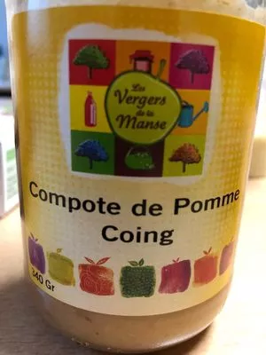 Compote de pomme coing Les Vergers De La Manse , code 3447870340053