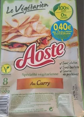 Spécialité végétarienne au Curry Aoste 100 g, code 3449865280313