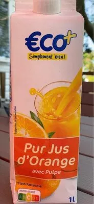 Pur jus d'orange avec pulpe Eco+ 1 L, code 3450970027366