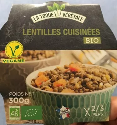 Lentilles cuisinees La Toque Végétale 300 g, code 3454130001340