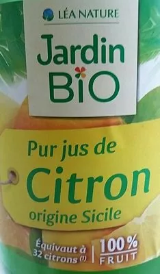 Pur jus de citron Jardin Bio, Léa Nature , code 3456300009224