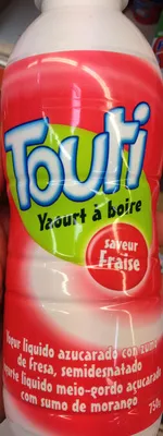 Yaourt à boire saveur fraise Touti, Novandie 750 g, code 3456770625009