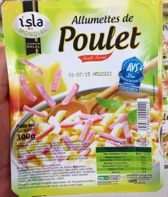 Allumettes de poulet Isla Mondial 300 g, code 3459860004111