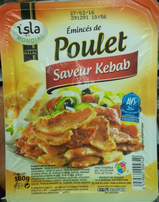 Émincés de Poulet Saveur Kebab Isla Mondial 180 g, code 3459860004340