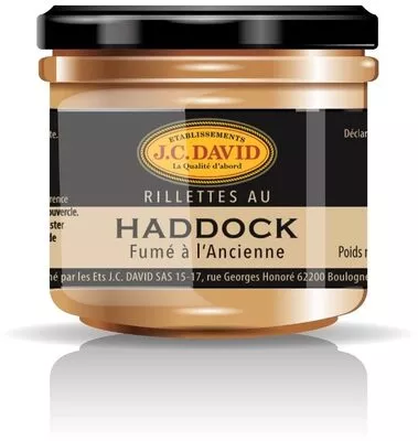 Rillettes de haddock JC David, J.C.David, jcdavid 90g, code 3461820210326