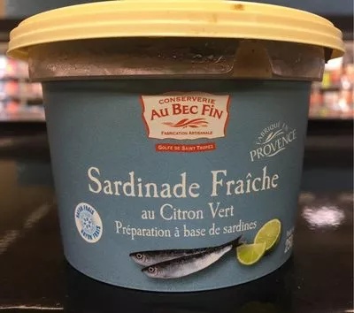 Sardinade fraiche Au Bec Fin, Conserverie Au Bec Fin 250 g, code 3466090062026