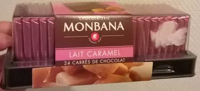 Lait Caramel 24 carrés de chocolat Monbana, Chocolaterie Monbana 95 g, code 3474340015135