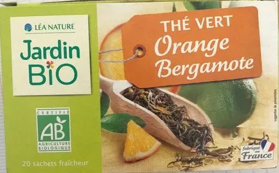 Thé vert Orange Bergamote Jardin Bio Jardin Bio, LEA Nature 30 g (20 x 1,5 g), code 3478820014908