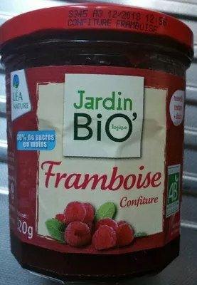 Confiture extra  de framboise Jardin Bio', Léa Nature 320 g, code 3478820082754