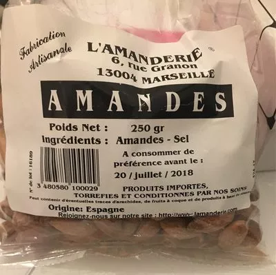 Amandes salées L’amanderie , code 3480580100029