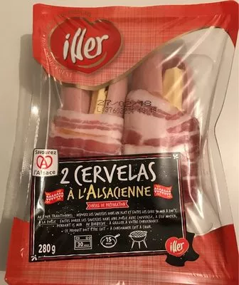 2 cervelas à l'alsacienne Iller 280 g, code 3481910512505