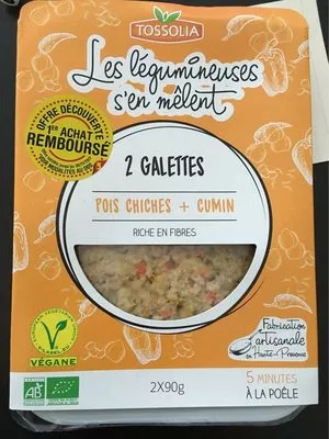 Galette pois chiches et cumin Tossolia 180g, code 3483461210183