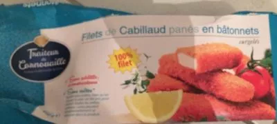 Filets de Cabillaud Panés en Bâtonnets Surgelés Traiteur de Cornouaille 250 g e, code 3486120000798