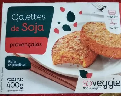 Galettes de soja provençale So veggie 4 x 100g, code 3492509451334