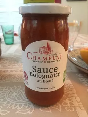 Sauce Bolognaise au boeuf Champlat,  Réserve de Champlat 200 g, code 3493833080375