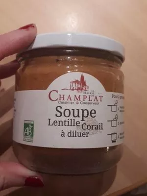 Soupe lentilles corail à diluer La reserve de champlat 340g, code 3493837050381