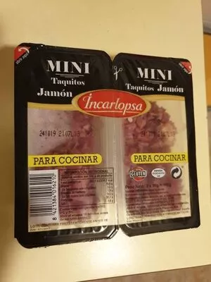 Mini taquitos jamón Incarlopsa 2 x 90 g, code 3497384016210