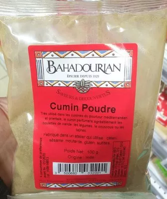 Cumin Poudre Bahadourian 100 g, code 3500680032201