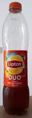 Ice tea duo saveur pêche-fraise Ice Tea, Lipton, Unilever 1,5 L e, code 3502110008923