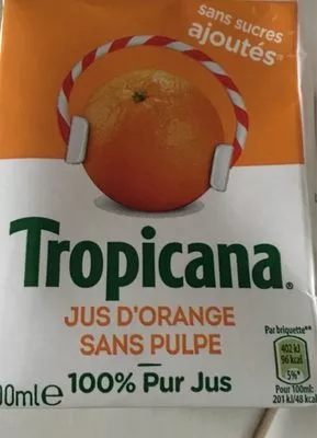 Jus d'orange sans pulpe Tropicana , code 3502110010100