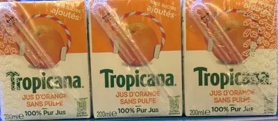 Jus d'orange sans pulpe Tropicana , code 3502110010117