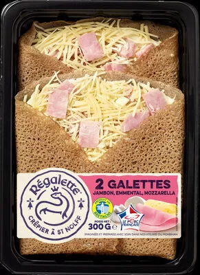 2 Galettes Jambon Emmental Mozzarella Régalette 300 g, code 3507000498952