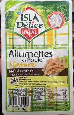 Allumettes de Poulet Nature Isla Délice 150 g, code 3512690001603