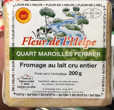 Quart maroilles fermier (29,6% MG) Fleur de l'Helpe 200 g, code 3518250002011