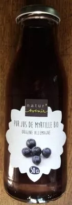 Pur jus de myrtille bio Natur' Avenir 50 cl, code 3520836130247