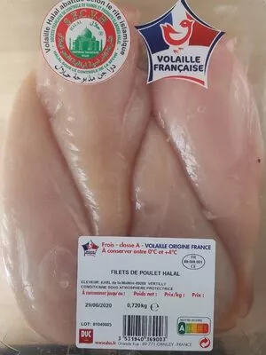 Filets de poulet Halal  , code 3531940369003