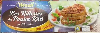 Les Rillettes de Poulet Rôti Hénaff 216 g (3 x 72 g), code 3537580704457