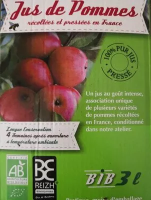 Jus de pommes bio Le P'tit Fausset 3 l, code 3545420235009