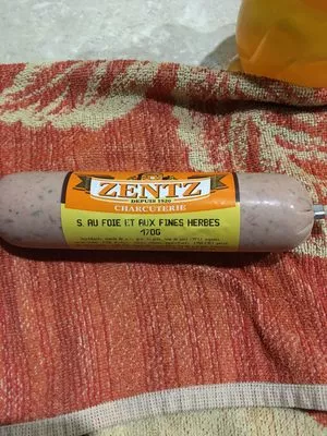 Saucisse au foie et aux fines herbes Zentz 170g, code 3550380948784