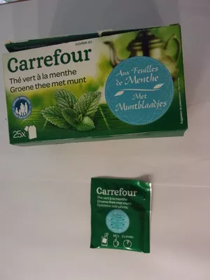 thé vert à la menthe Carrefour 50 g, code 3560070230839