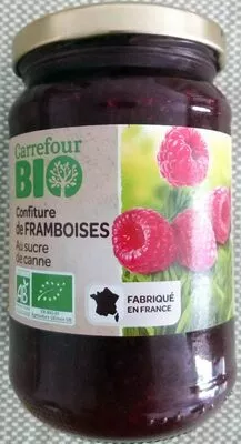 Confiture de framboises Carrefour Bio, Carrefour 360 g, code 3560070276141