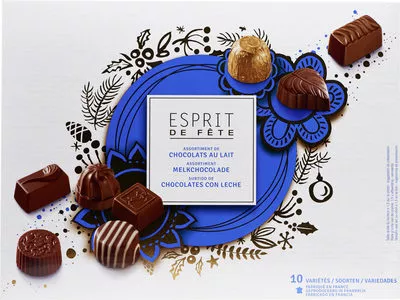 Assortiment de chocolats au lait Esprit de fete 445 g, code 3560070368464