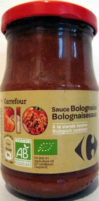 Sauce Bolognaise A la viande bovine Carrefour BIO 190 g, code 3560070420254