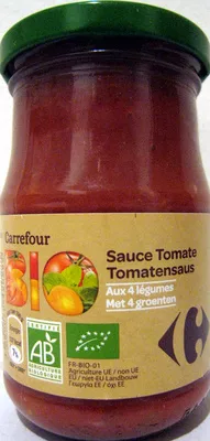 Sauce Tomate Aux 4 légumes Carrefour BIO 190 g, code 3560070420285