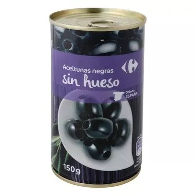 Aceituna negras s/h Carrefour 350 g (neto), 150 g (escurrido), code 3560070422098