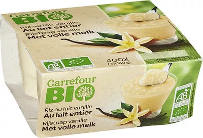 Riz au lait vanille Carrefour 400 g (4 x 100 g), code 3560070436217