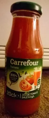 Jus de tomate salé à 3g/L Carrefour 20 cl, code 3560070453832