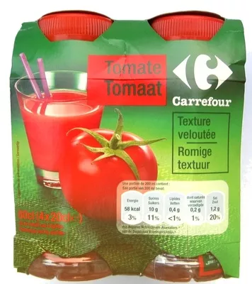 Jus de tomate Carrefour 80 cl (4 * 20 cl e), code 3560070453856