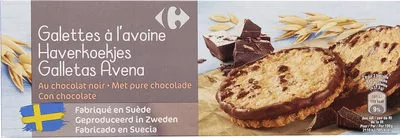 Galettes à l'avoine  Au chocolat noir Carrefour 150 g, code 3560070490929