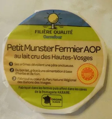 Petit Munster Fermier AOP (28% MG) Carrefour 220 g, code 3560070568512