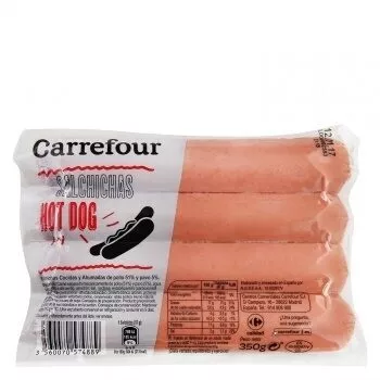 Salchichas HOT DOG Carrefour 350 g, code 3560070574889