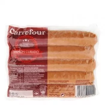 Salchicha viena jamón Carrefour , code 3560070574919