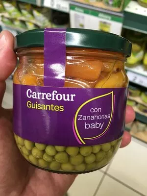 Petits pois et jeunes carottes à l'étuvée Carrefour 330 g, code 3560070657575