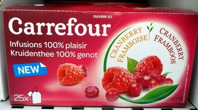 Infusions 100% plaisir Cranberry - Framboise Carrefour 40 g, code 3560070659579